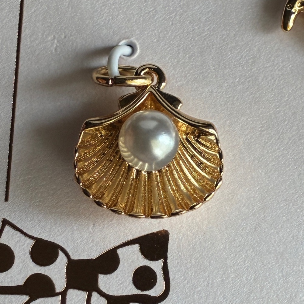 LC Lauren Conrad Gold-Tone Turtle Charm Necklace with Shell and Teal Drop - Picture 3 of 10